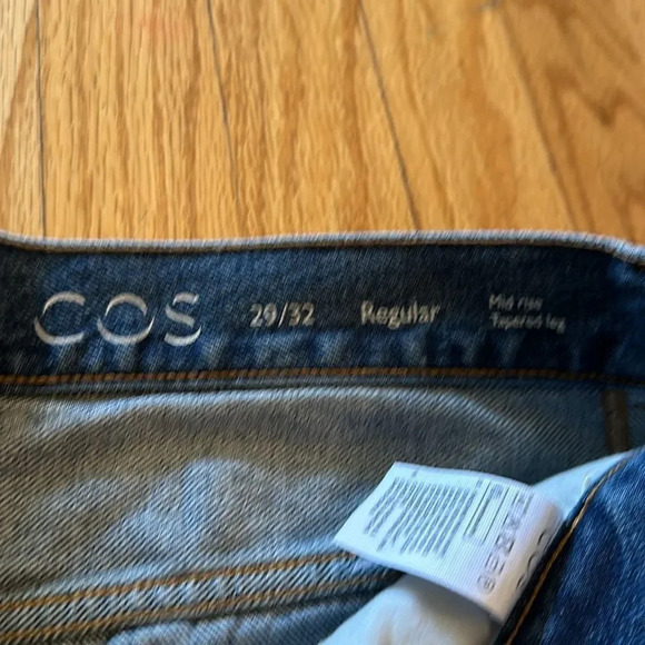 COS sz 29 jeans NWT Regular Mid Rose Tapered Leg new condition zip fly - Picture 5 of 7
